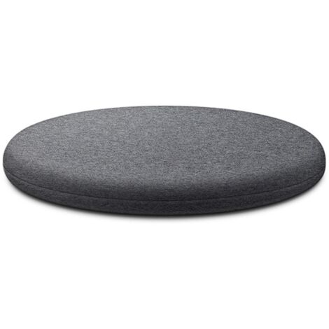 Housse de coussin ronde en mousse à mémoire de forme gris foncé de 40 cm pour tabouret de chambre confortable et respirant (1/3)