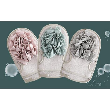 Gants de bain exfoliants pour hommes et femmes, éponge double face pour le corps entier, idéale pour nettoyer et apaiser la peau. (1/5)