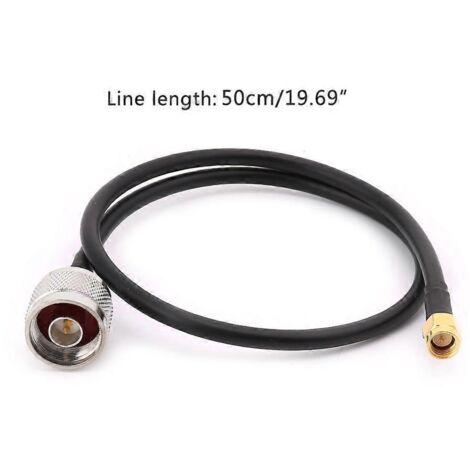 Câble Pigtail SMA Mâle vers N Mâle RG58 50cm pour Antenne WiFi (1/4)
