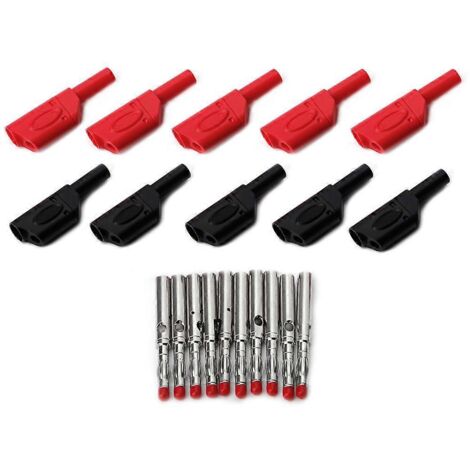 10 Ensembles de Connecteurs Banane Mâles 4mm Empilables pour Câbles à Souder (1/5)