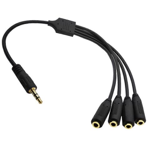 Adaptateur Audio 3.5mm Double Jack pour Casque et Micro Smartphone (1/5)
