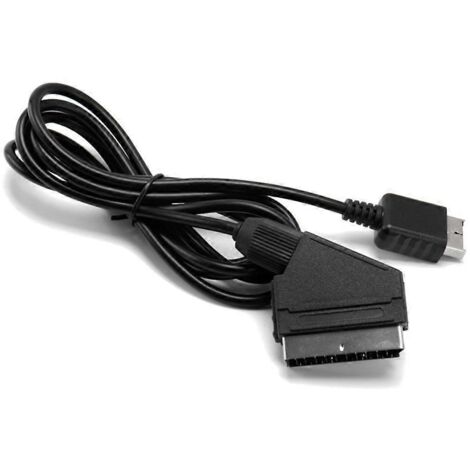 Câble Vidéo AV RGB Scart 1,8 m pour Console de Jeu PS1 PS2 PS3 (1/5)