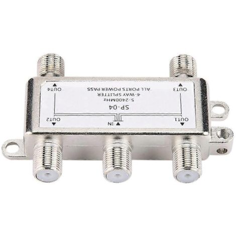 Diviseur Câble Coaxial 4 Voies 5-2400MHz pour Satellite/Antenne HD Numérique (1/5)
