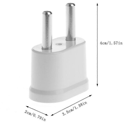 Adaptateur de voyage US vers EU, 2 broches plates, convertisseur 2 prises rondes (1/5)