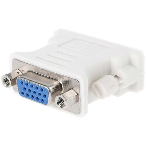 Convertisseur DVI-D vers VGA Femelle Blanc pour Mini PC - Adaptateur Durable (1/5)