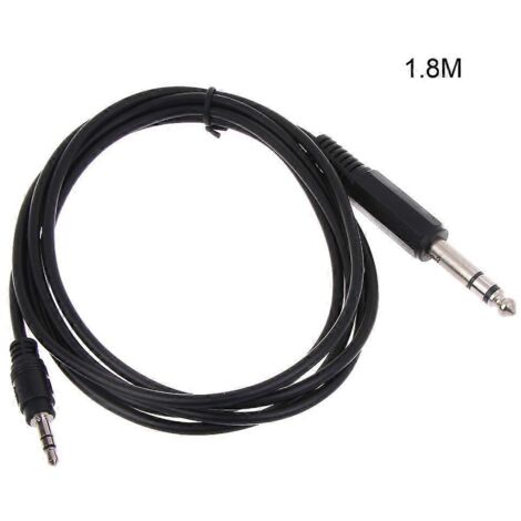 Câble Auxiliaire 6.35mm Mâle vers 3.5mm Mâle pour Amplificateur Audio (1/5)
