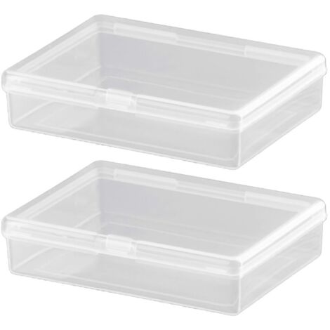 2 pièces Coffret de Rangement Transparent pour Cartes à Jouer Format Standard (1/4)