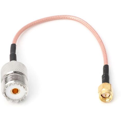 Câble Jumper RG316 Pigtail Connecteur UHF Femelle SO239 vers SMA Mâle avec Adaptateur Crimp (1/5)