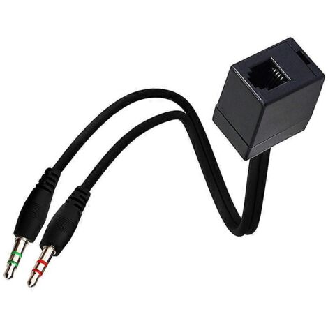 Adaptateur RJ9 Femelle vers 3.5mm Mâle pour Casque Téléphone Mobile (1/5)