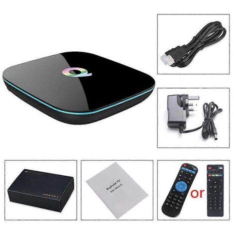 Boîtier TV Android 9.0 - 2GB RAM / 16GB ROM - WiFi 2.4G - Prise en charge 6K - Pour Smart TV