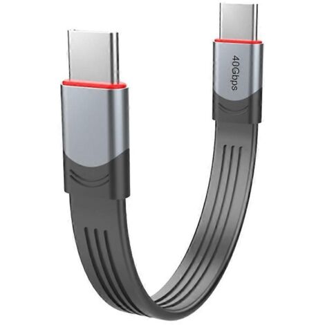 Câble USB-C Mâle à Mâle 40Gbps Double Extrémité pour Transfert de Données Rapide (1/4)