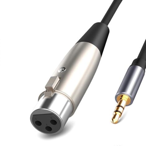 Câble XLR Femelle vers Jack 1/8 Pouce Mâle pour Smartphones et Enceintes (1/5)