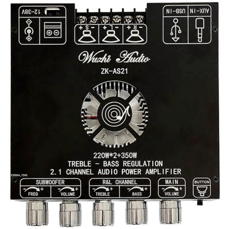 Carte Amplificateur Audio Puissante 220Wx2 + 350W pour Subwoofer et Enceintes (1/4)
