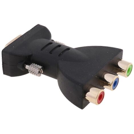 Adaptateur VGA vers AV, Convertisseur VGA en 3 RCA pour Vidéo Composante (1/5)