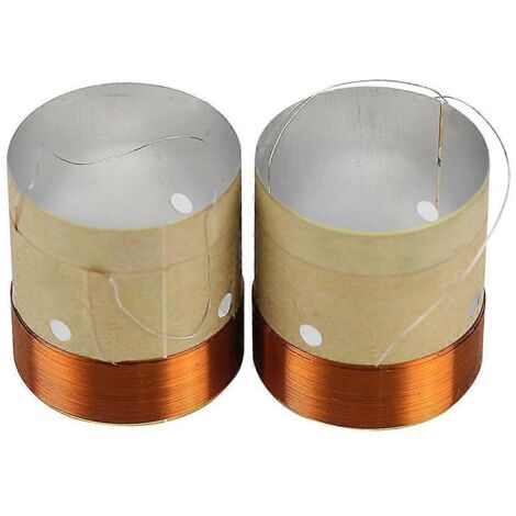 Bobinage Voix Grave en Fil de Cuivre Pur, Deux Couches Aluminium Blanc pour Réparation Haut-parleur, Lot de 2 (1/5)