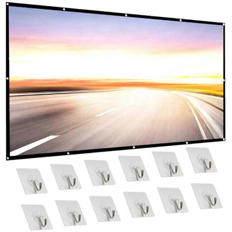 Écran de Projection 150 Pouces Double Face pour Cinéma Maison Intérieur Extérieur