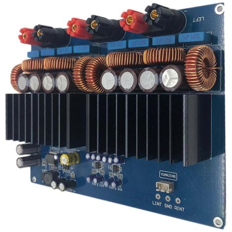 Amplificateur Numérique Classe D 2.0 TAS5630 OPA1632DR 1200W, Carte Ampli Puissante avec Condensateurs 330UF/100V (1/5)