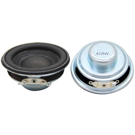 Haut-parleur étanche 50mm 4Ohm 10W, membrane aluminium noir, gamme complète (1/5)