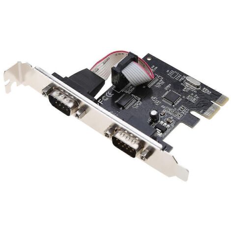 Carte PCI-E vers 2 Ports DB9 Série RS232 avec Chipset AX99100, 25Mb/s (1/5)