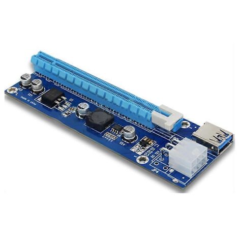 Carte d'extension PCI-E 1X vers 16X pour carte graphique GPU résistante à l'usure