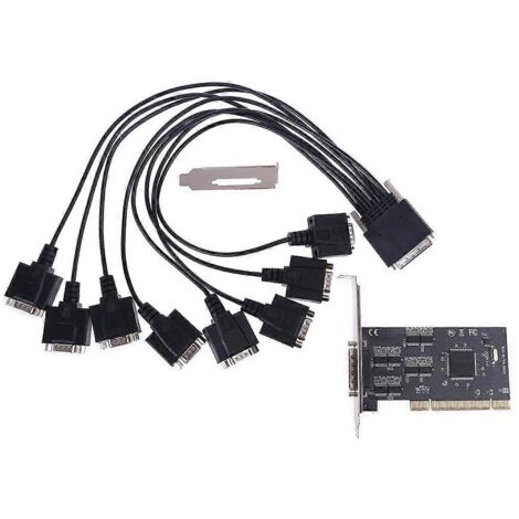 Carte d'Extension PCI 8 Ports RS232 avec Contrôleur Série pour PC de Bureau - Adaptateur TXB062 (1/5)