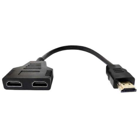 Adaptateur HDMI Mâle vers Double Femelle 1080P Compatible Y Splitter Haute Définition (1/4)