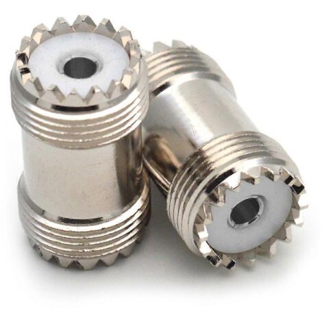 2 pièces Connecteur Droit UHF Femelle SO239 vers UHF Femelle SL16 (1/5)
