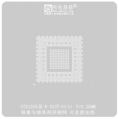 Étui de pochoir pour rebillage BGA GTX1050, kit N17P-G0-A1 pour puce graphique et GPU (1/5)