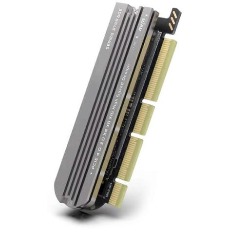 Carte d'extension PCIe 4.0 x16 pour SSD NVMe M.2, adaptateur de conversion (1/5)