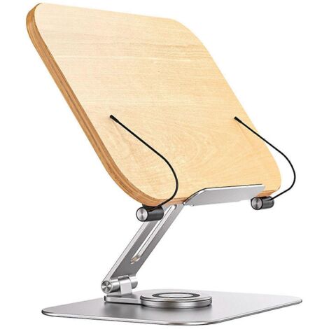 Support portable pour ordinateur en bois rotatif à 360°, compatible 12-17" PC et tablettes (1/5)