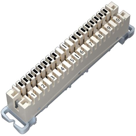 Bloc de bornes en cuivre argenté avec ressorts téléphoniques pour modules de câblage (1/5)
