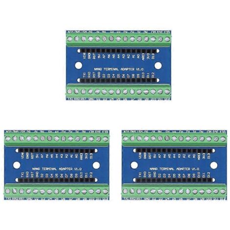 3 pièces Nano V1.0 Adaptateur Terminal Shield IO Carte d'Extension pour Arduino (1/5)
