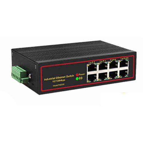 Commutateur Ethernet Industriel 8 Ports TXE036 10/100 Mbps HUB Réseau (1/5)