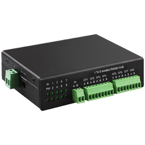 Concentrateur RS485 8 voies, répartiteur 1 entrée 8 sorties pour applications industrielles (1/4)