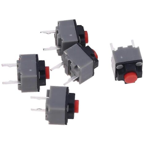 Interrupteur Tactile Souris 5 Pièces, Microswitch Carré Silencieux pour Réparation (1/4)
