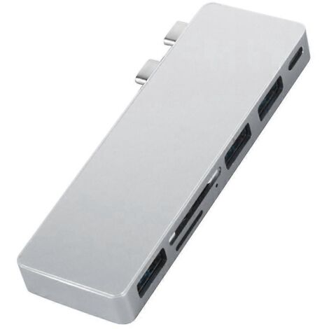Station d'accueil Double Type-C Intelligente 6 en 1 avec Ports USB 3.0 et Charge Rapide (1/4)