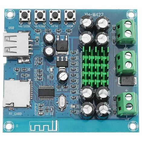 Carte Amplificateur Numérique TPA3116D2 50W+50W avec Lecture USB et Carte TF (1/5)