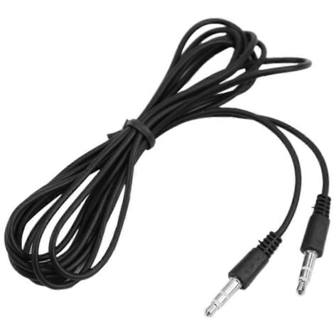 Câble Auxiliaire Audio Stéréo 3.5mm Mâle à Mâle pour Voiture - 2m (1/5)