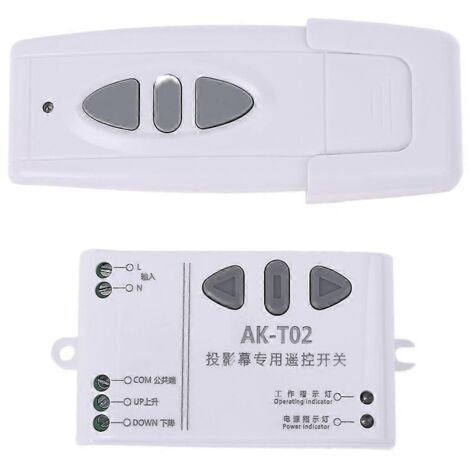Télécommande sans fil 433 MHz pour écran de projection JW-T02 (1/5)