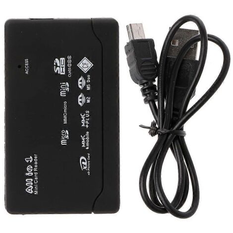 Lecteur de cartes mémoire USB haute vitesse tout-en-un pour CF, xD, SD, MS, SDHC (1/5)