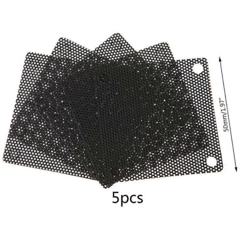 Filtre à Poussière PC Noir pour Ventilateur de Boîtier, Maillage Découpable Anti-Poussière (1/4)