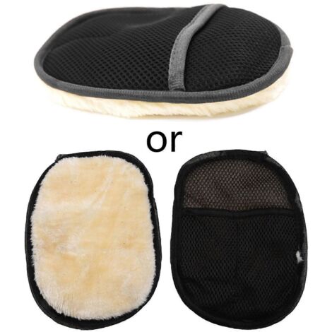 Gants de lavage auto en laine douce, brosse de nettoyage pour voiture, serviettes de soin automobile, accessoires de style carrosserie. (1/4)