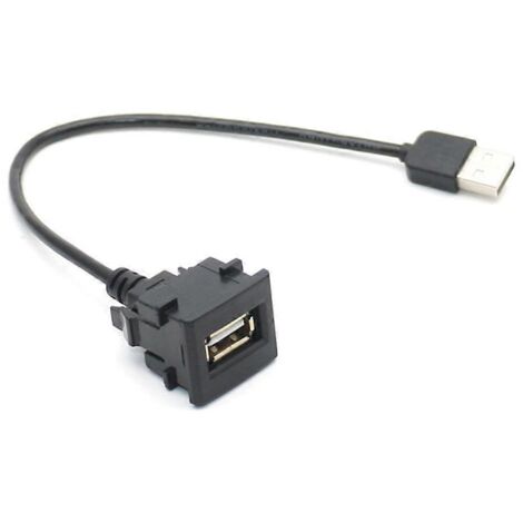 1. Support de tableau de bord voiture USB 2.0 mâle vers femelle, rallonge câble panneau prise. (67 caractères) (1/4)