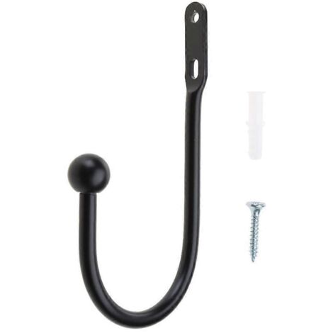 1. Crochets muraux pour rideaux, supports de fixation de voilage, attache-rideaux décoratifs avec crochet mural, maintien de rideaux en métal. (1/4)