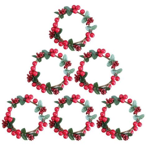 Voici une proposition de titre produit en français (moins de 190 caractères) :

Porte-bougie de Noël avec couronne de baies, bougeoir en verre pour bougie chauffe-plat, décoration mariage, salon, cham (1/4)