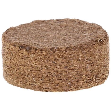 Tourbe de noix de coco en pastilles, substrat nutritif léger pour plantes, terreau compressé pour jardinage, fibres de coco biodégradables. (1/4)