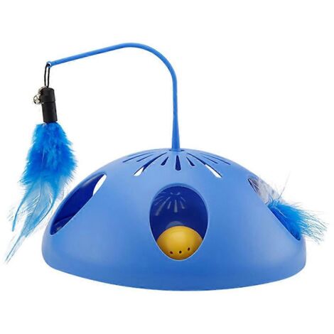 Jouet à canne avec base pour chat - Accessoire d'exercice intérieur pour chaton (1/4)