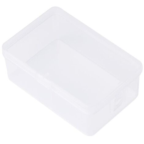Rectangular Plastic Transparent Storage Box Jewelry Beads Container Organizer (1/4)