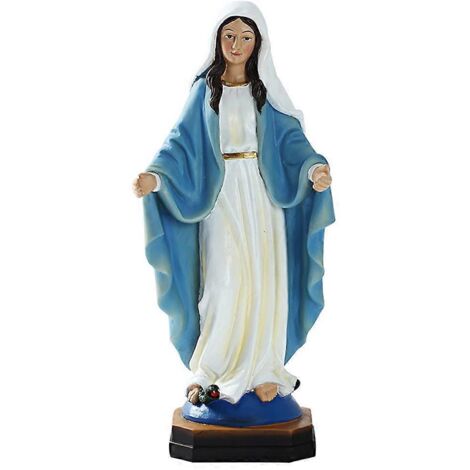 Statue de la Vierge Marie 9 pouces, Mère Immaculée bénie, figurine religieuse pour cadeau de dévotion. (1/4)