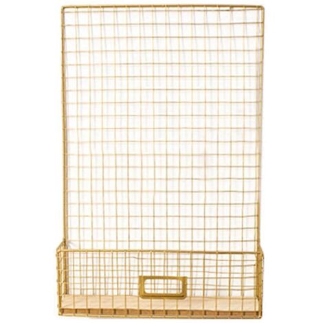 Iron Mesh Grid Wire Board Wall Hanging Storage Rack Photo Display Panel Shelf (1/4)